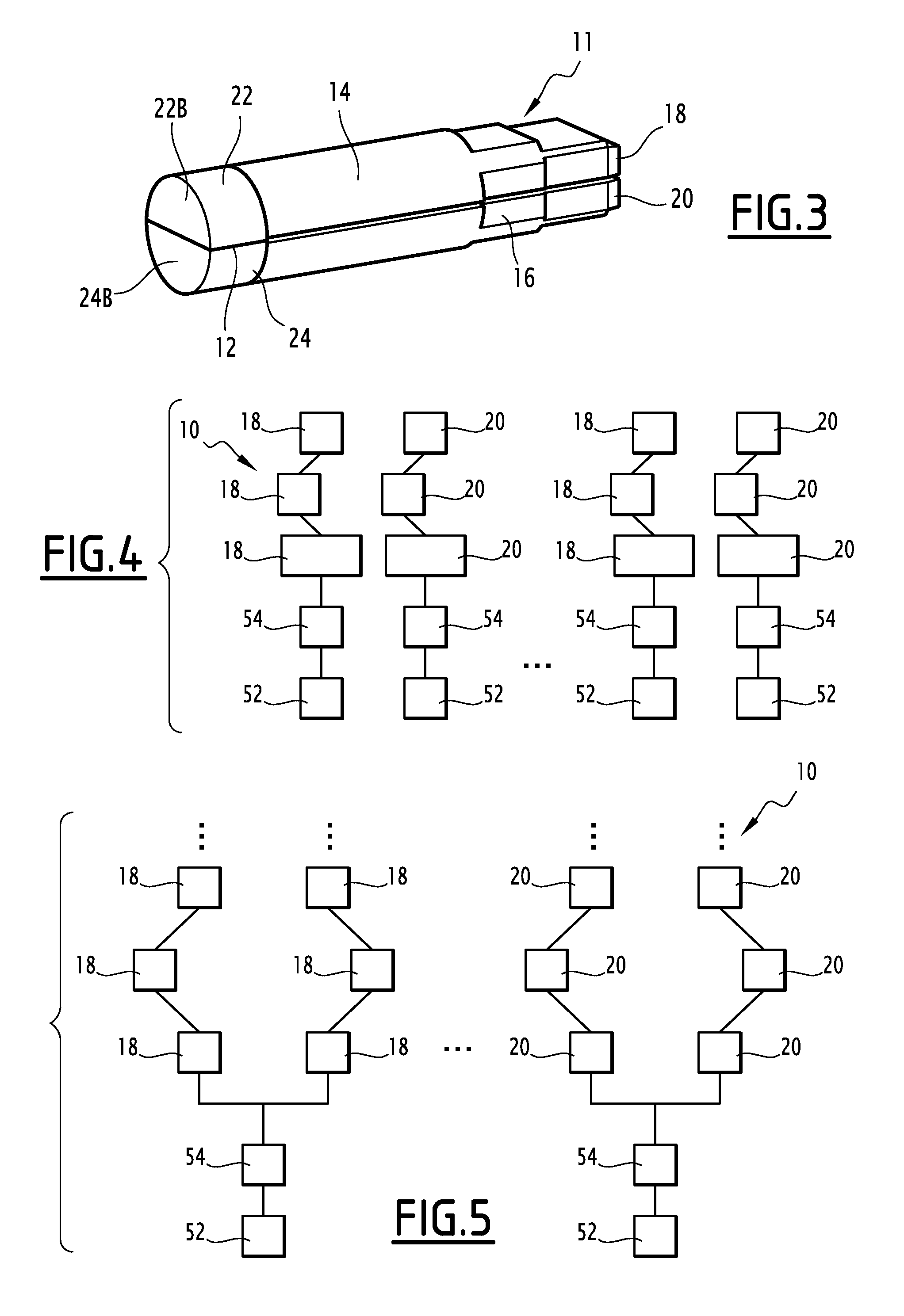 Horn, elementary antenna, antenna structure and telecommunication method associated therewith