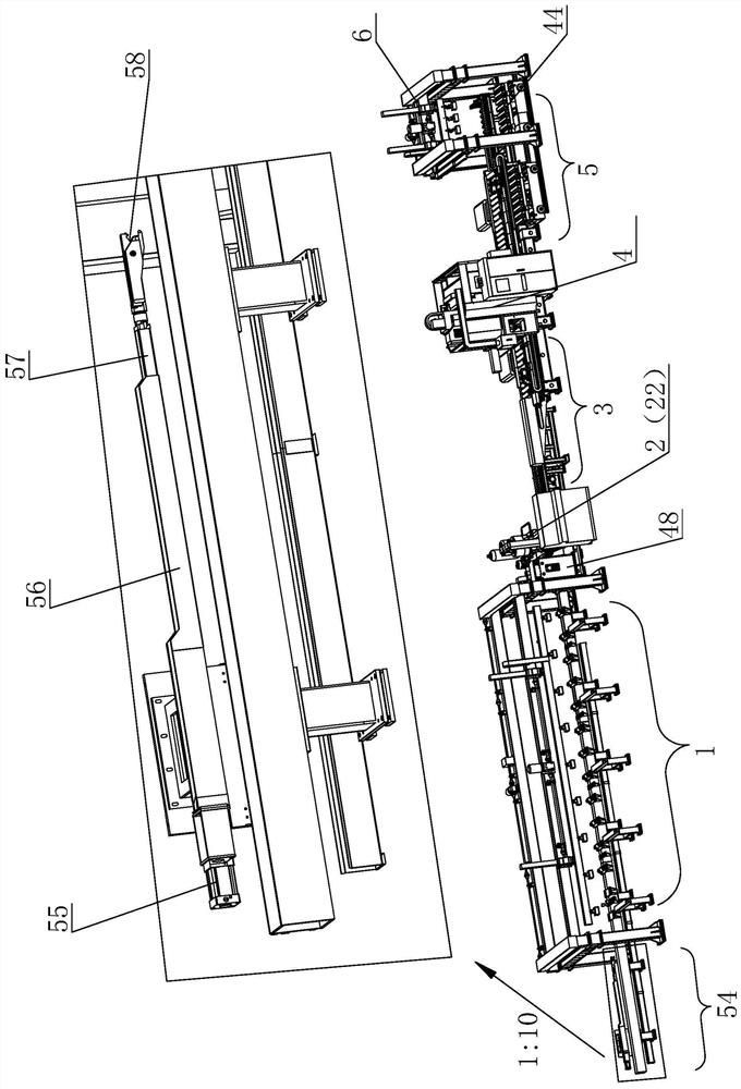 Full-automatic production line equipment for turnout iron base plate bottom plate