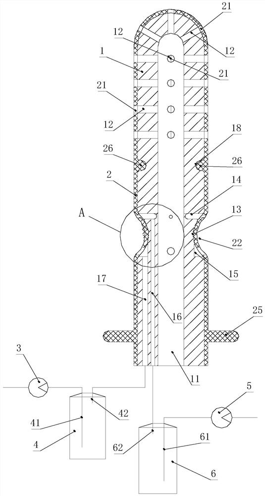 Dosing device for cleaning in anorectal department and manufacturing method thereof