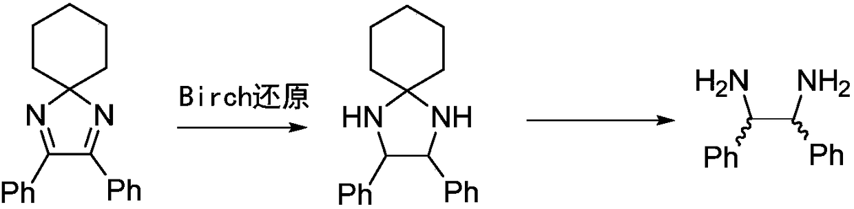 Method for preparing intermediate of chiral vicinal diamine