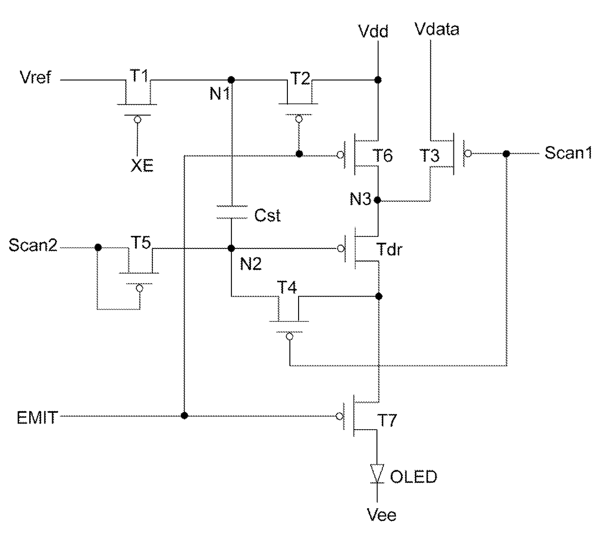 Organic light emitting diode pixel driving circuit, display panel and display device