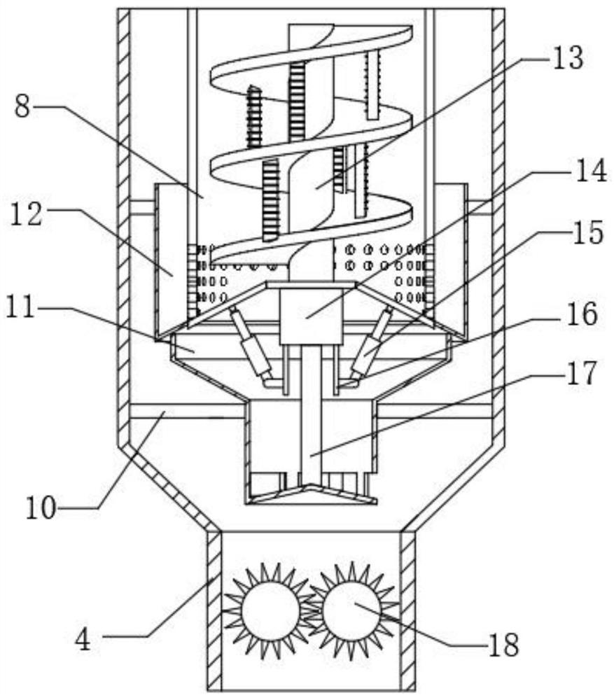 Kitchen waste crushing and squeezing all-in-one machine