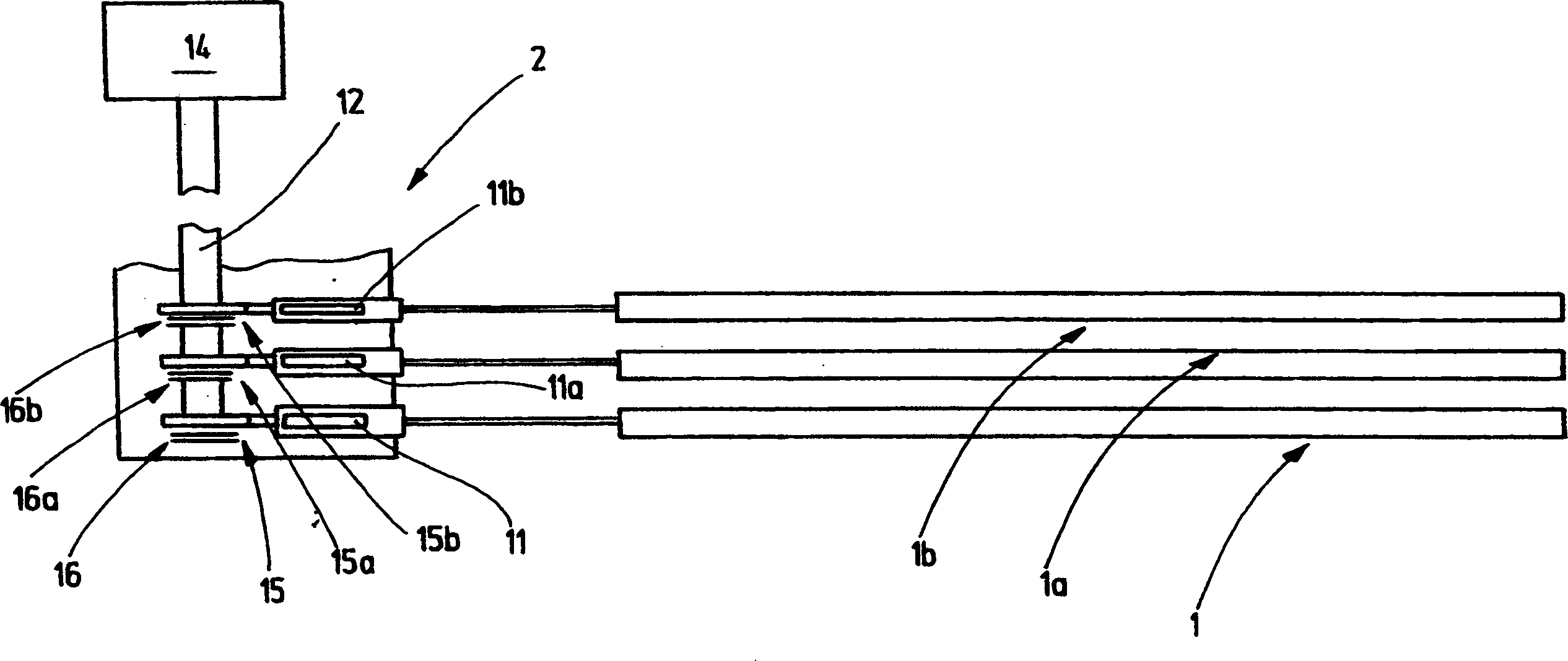 Shaft drive for loom shafts