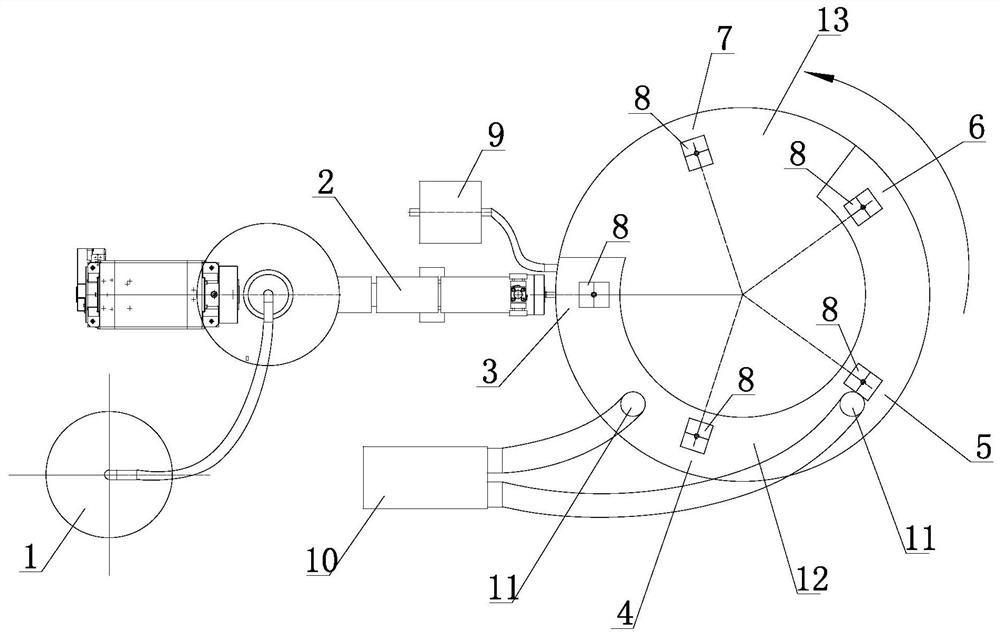 Needle pre-filling continuous production process for plastic medicine bottles