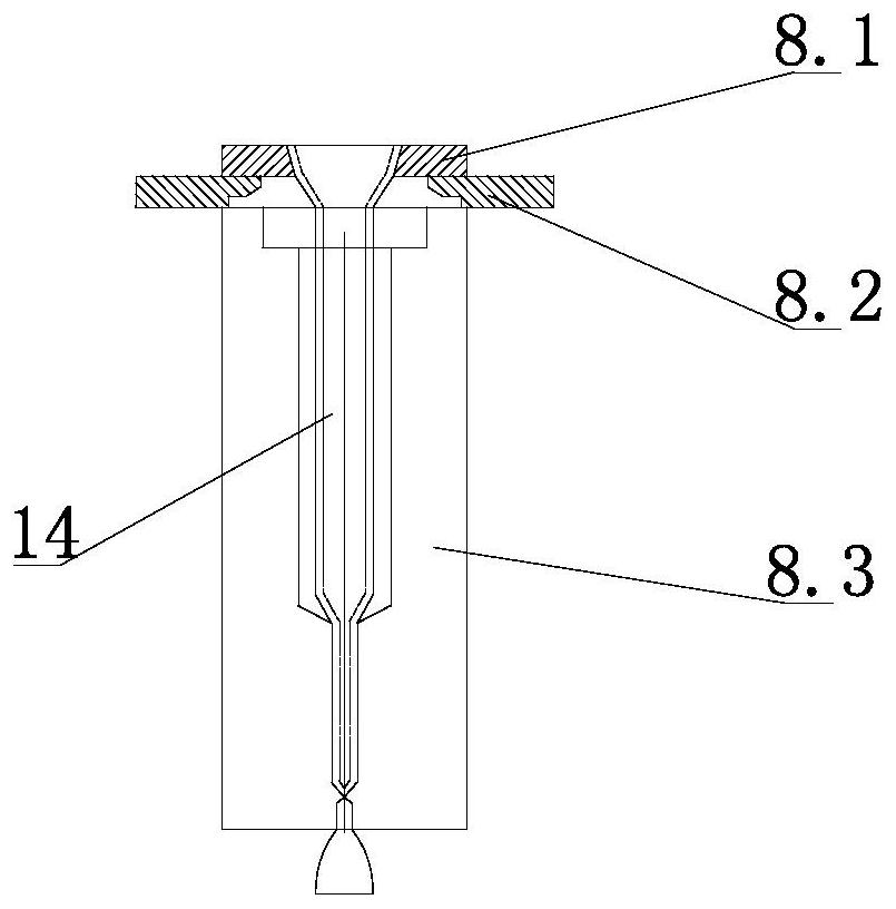 Needle pre-filling continuous production process for plastic medicine bottles