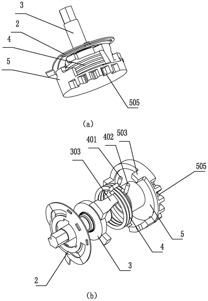 Rotary switch with energy storage mechanism