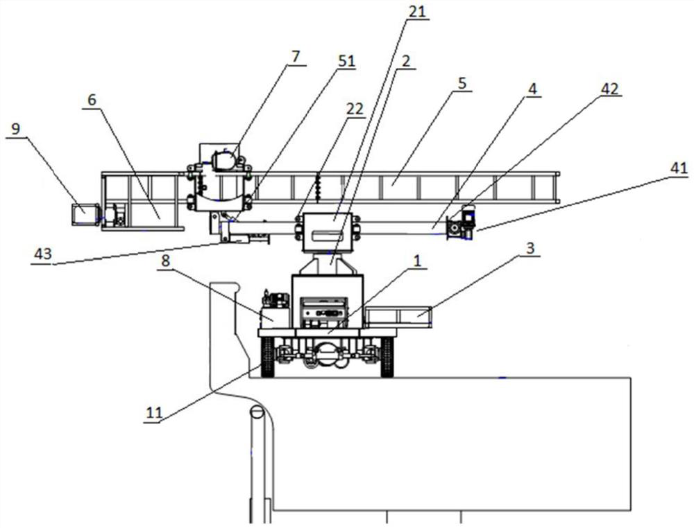 Bridge rainwater pipe construction vehicle