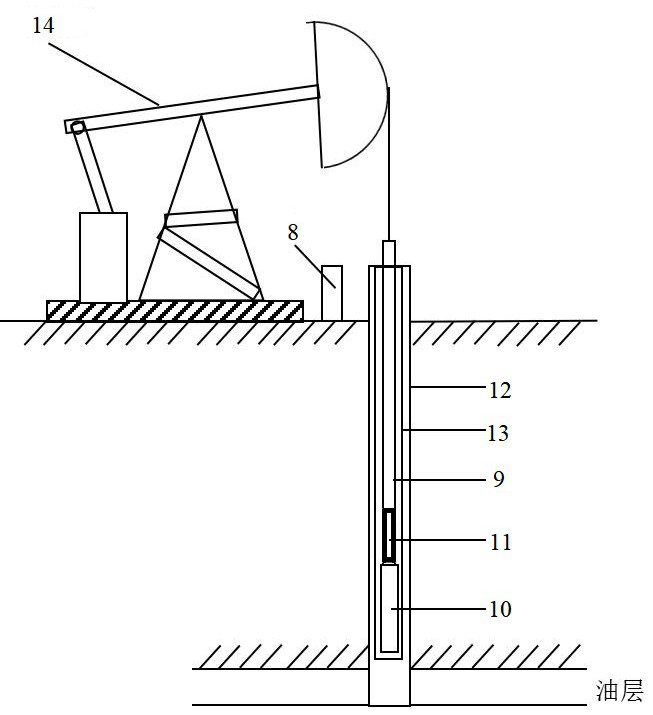 Real-time testing and wireless transmission device and method for sucker-rod pump indicator diagram of pumping well