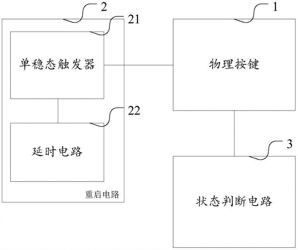 Circuit for restoring factory setting through one-key