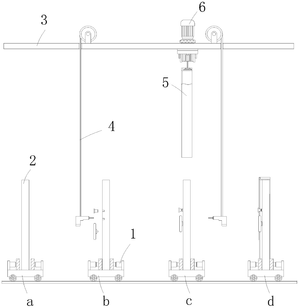 Assembly line for production of steel-structure protection doors