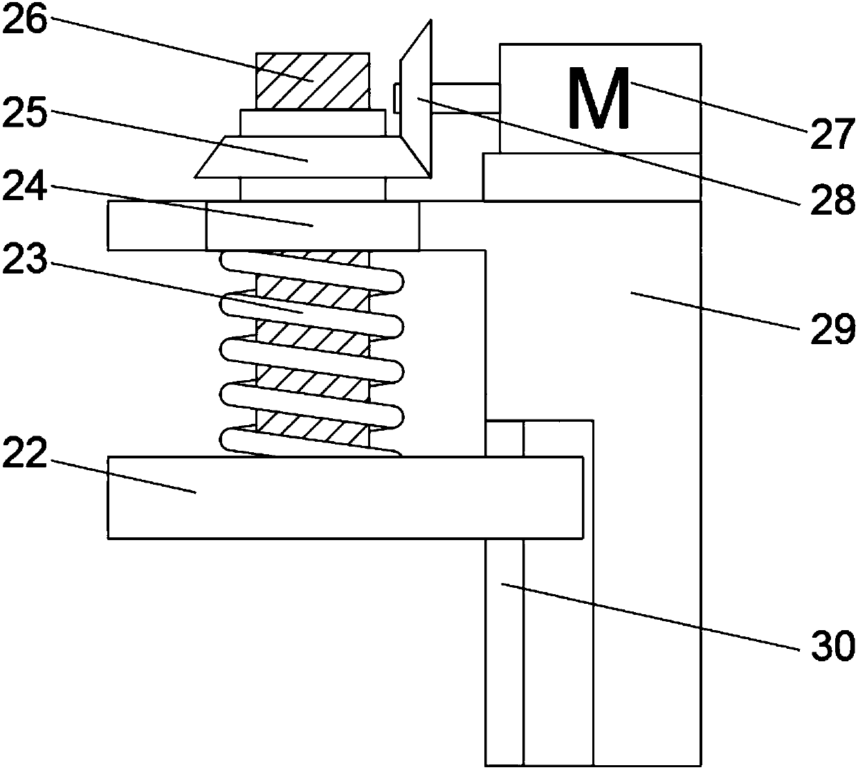 Wound core clamping part fixing device