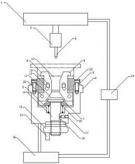 Drilling device for brake drum