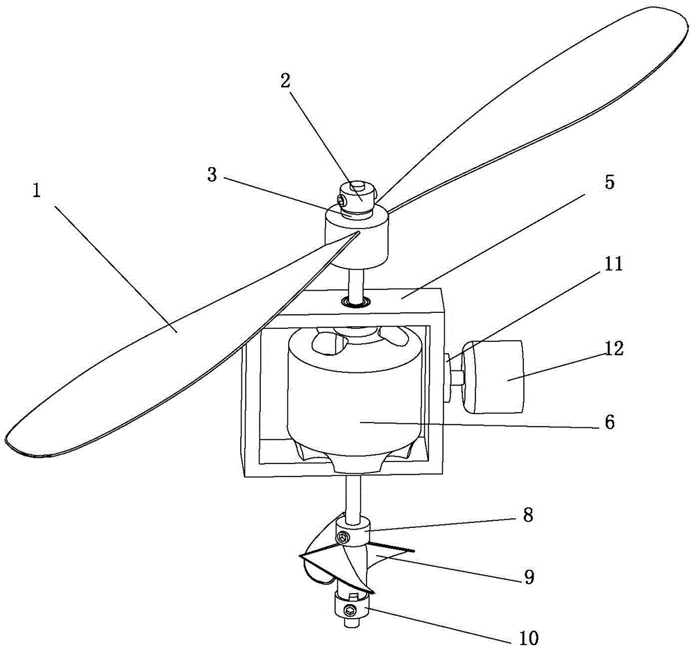 Amphibious power propulsion device suitable for sea and air and multi-axis aircraft