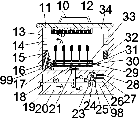 Cleaning device for biological reagent test tube