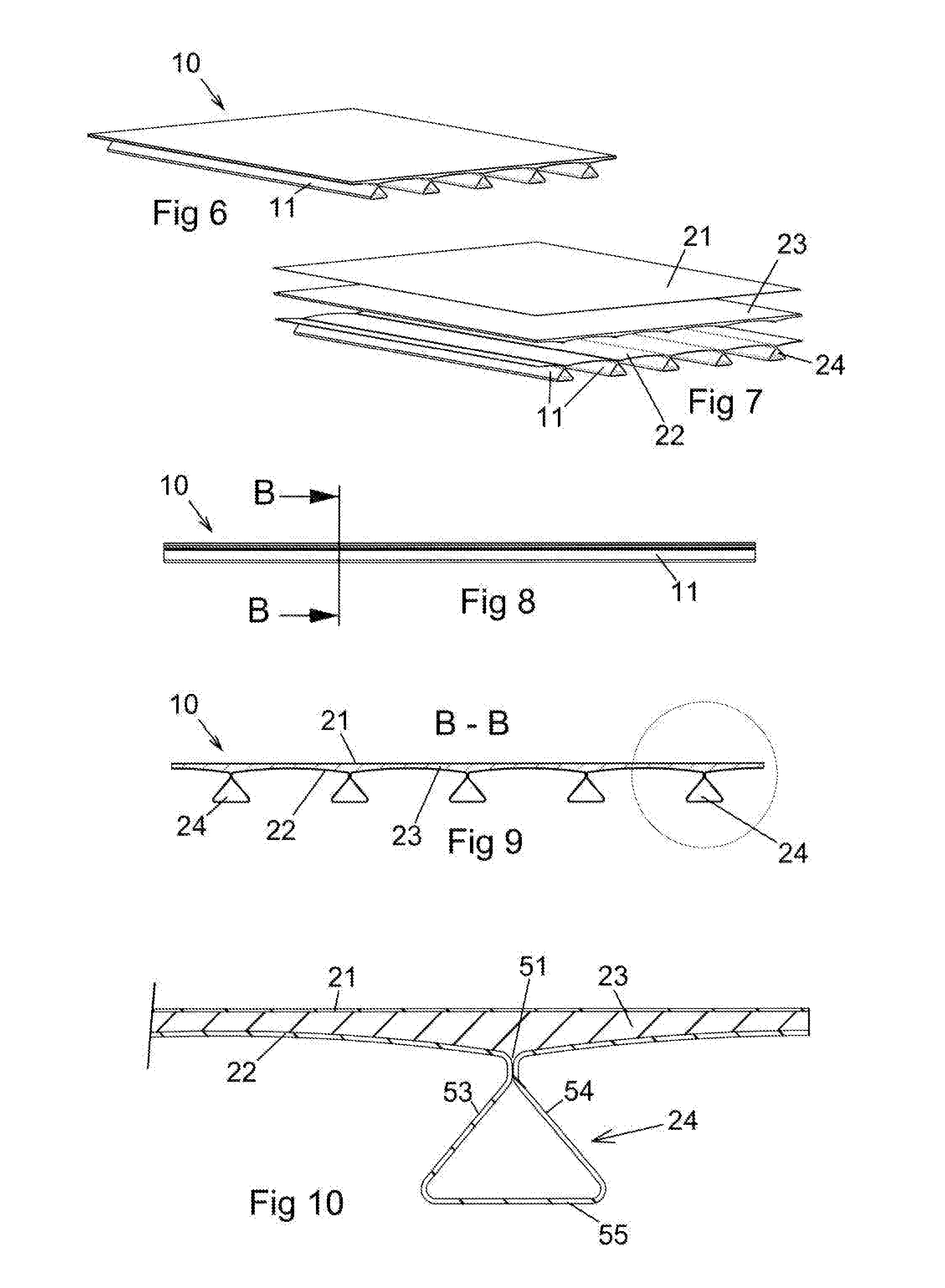 Sandwich element and a load floor made as such an element