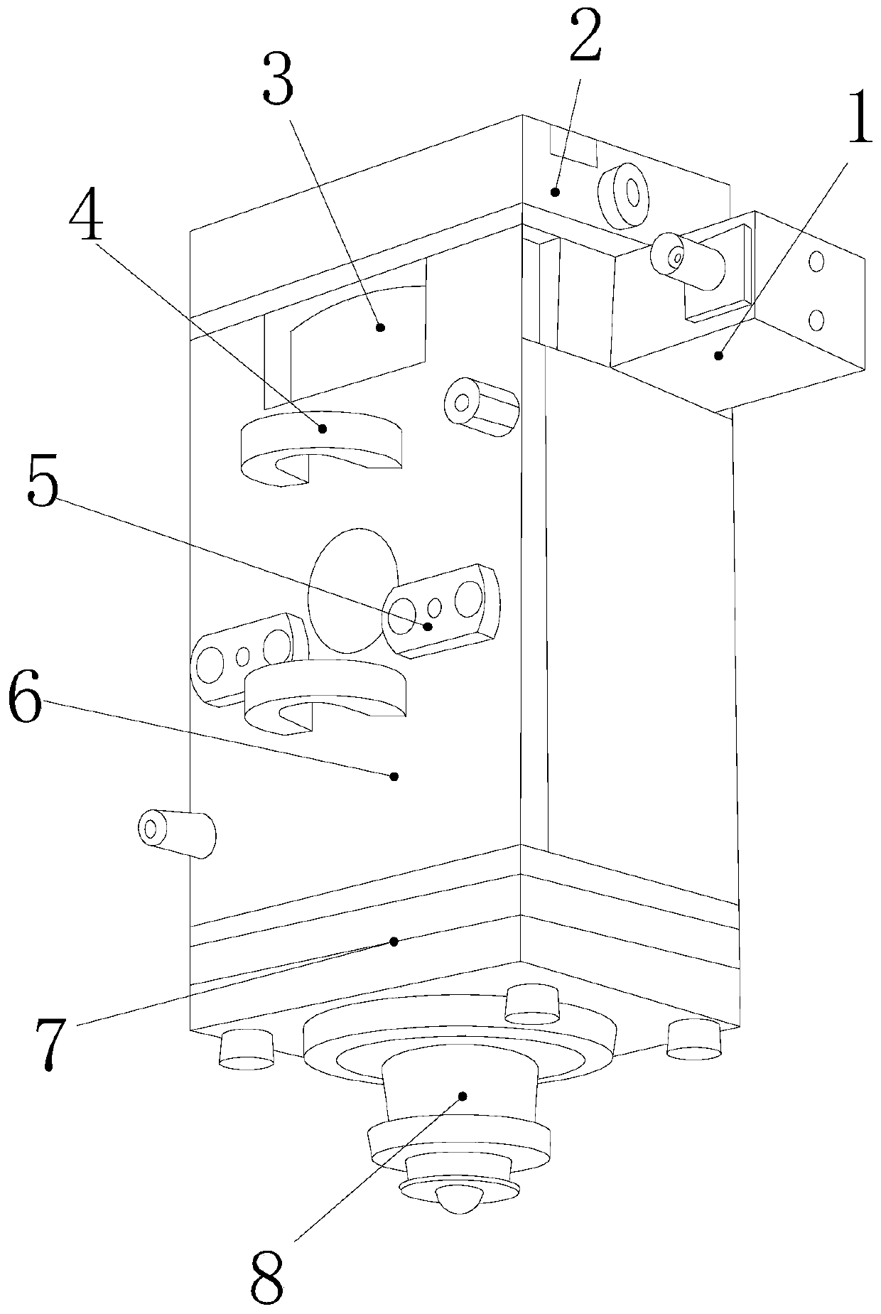 Laser material processing system capable of finely adjusting warping distance through striker for laser marking