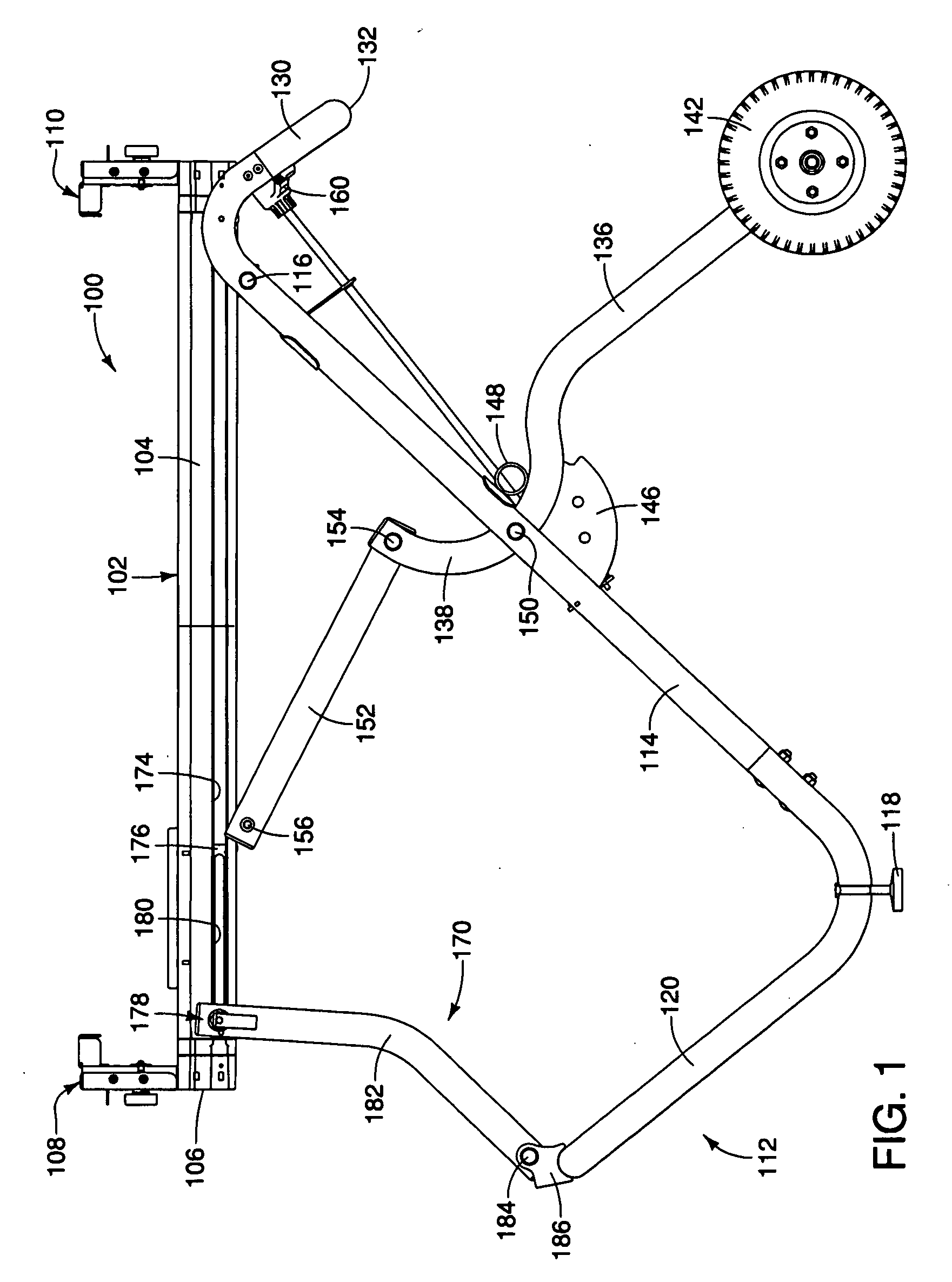 Collapsible rolling support stand having a support leg