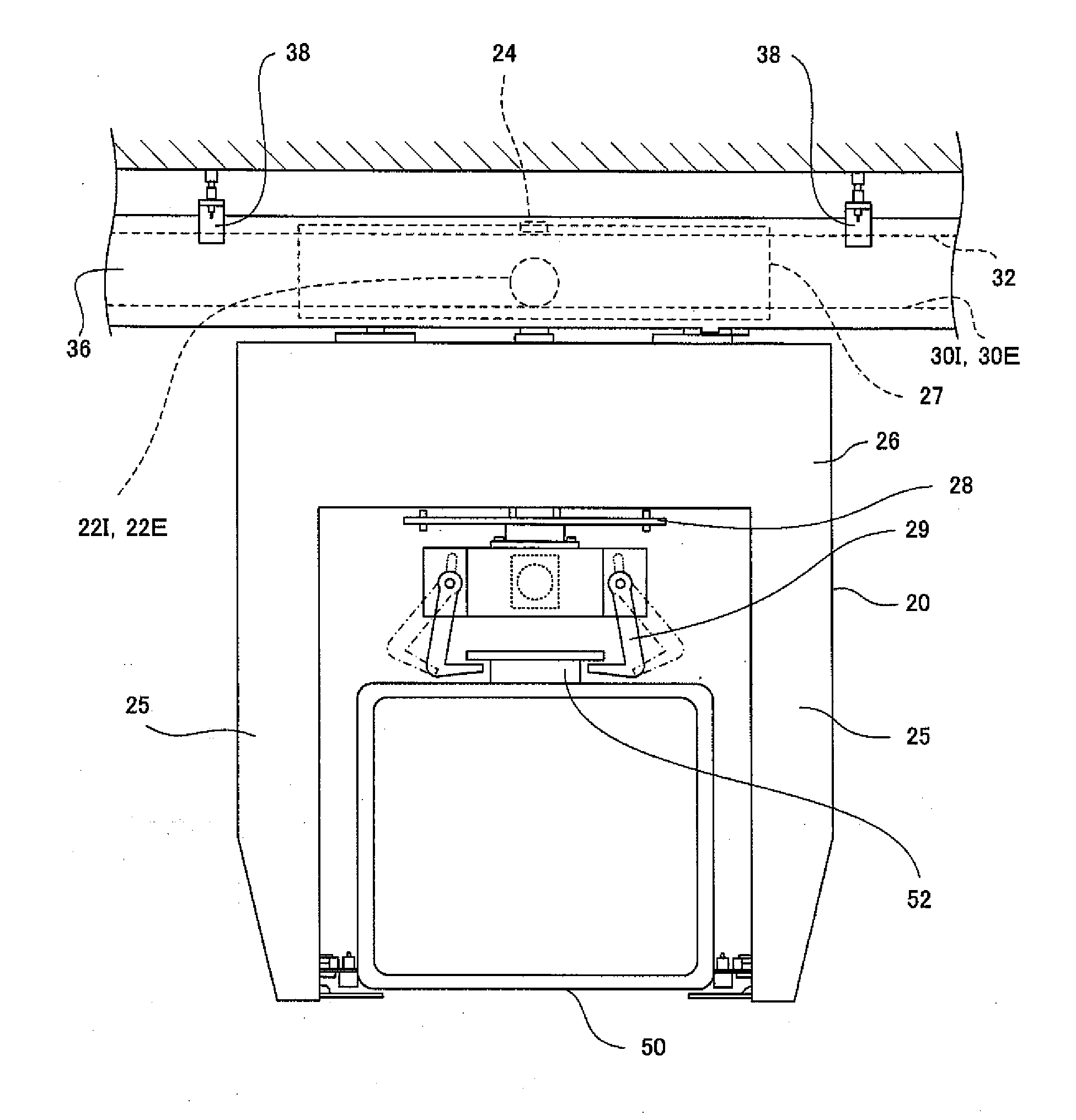 Article conveying system and overhead carrier