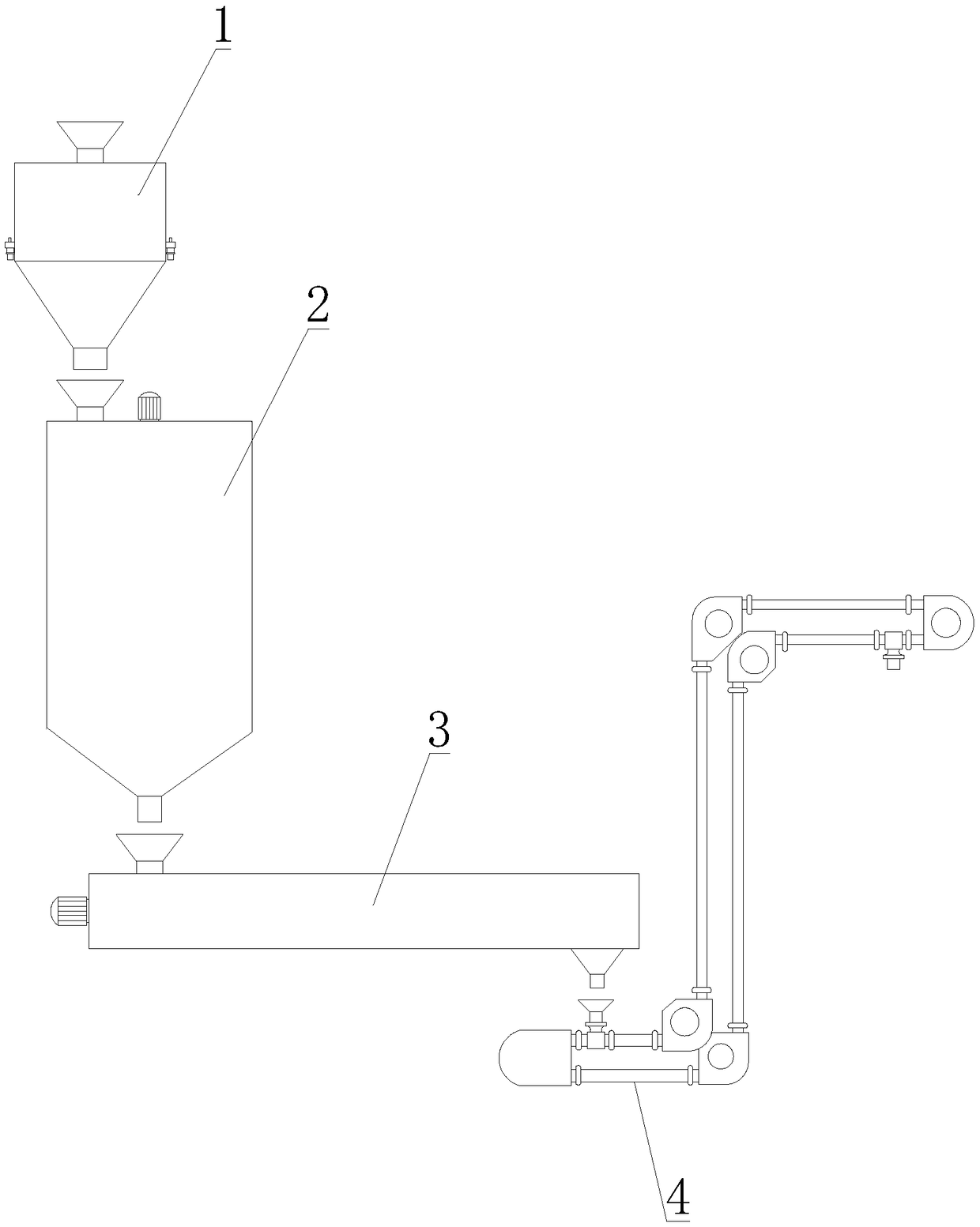 Feeding device of resin co-grinding and burdening