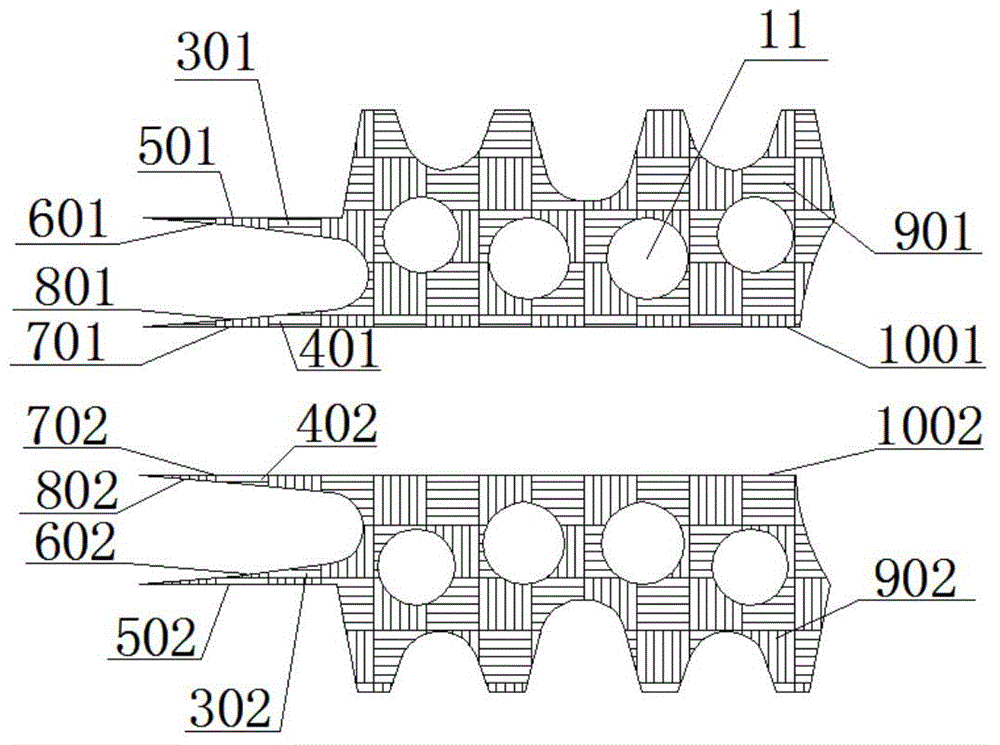 Waterproof sealing structure for duct pipe connecting joint of shield tunnel