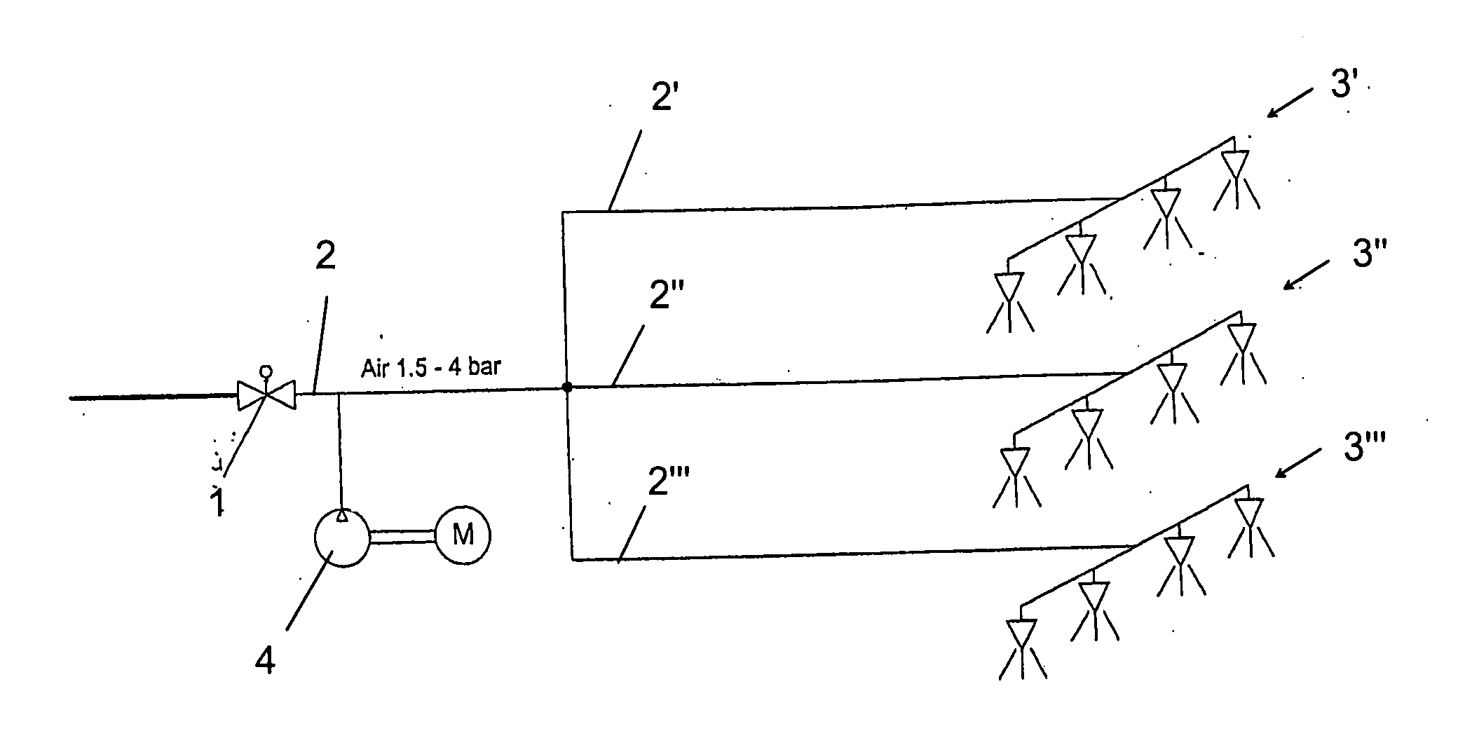 System, in Particular, Fire-Fighting System with Valves