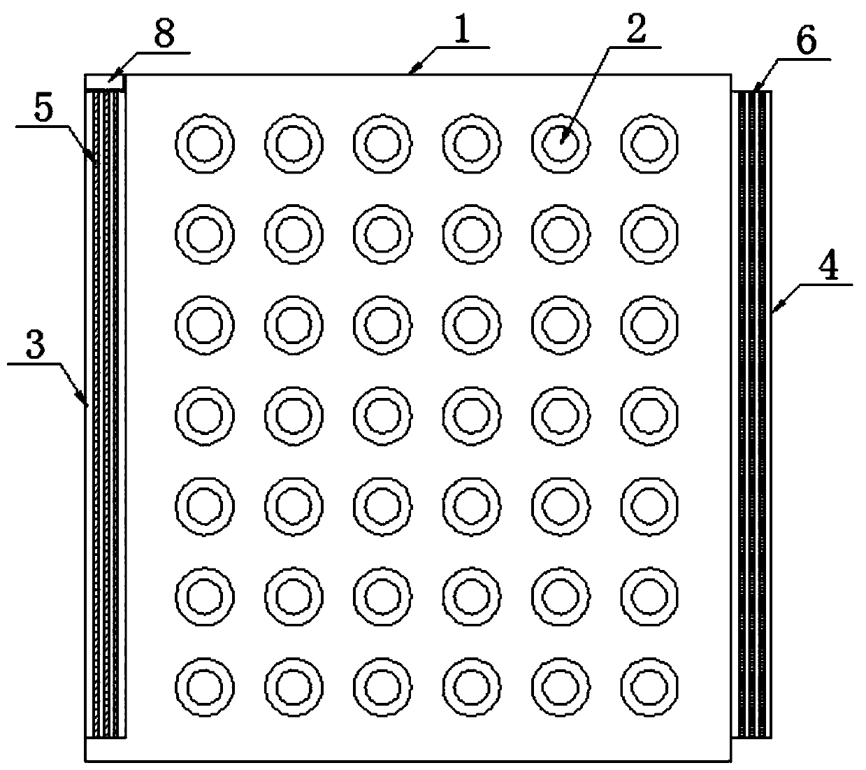 High-density polyvinyl chloride drainage board and preparation method thereof