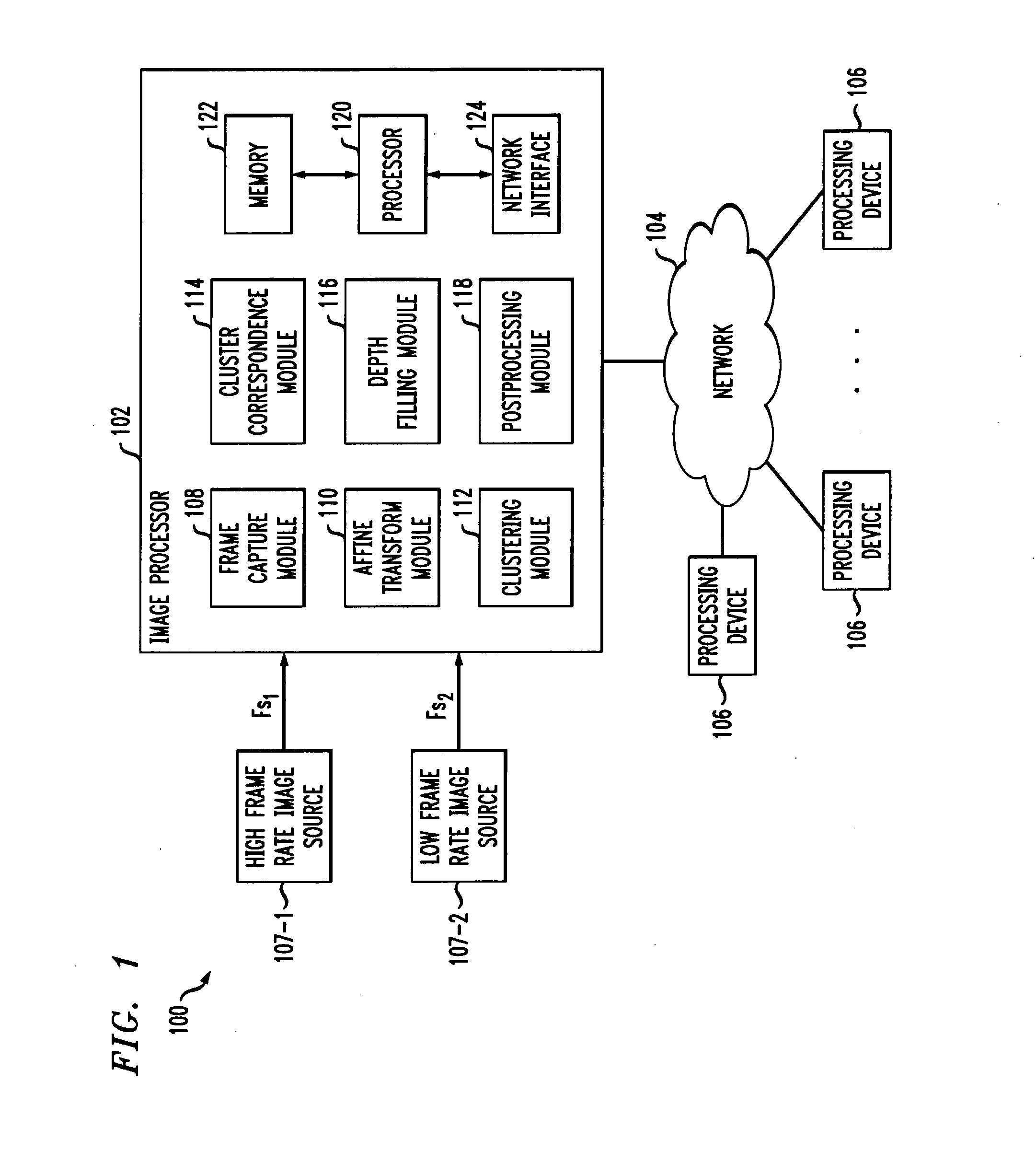 Method and apparatus for increasing frame rate of an image stream using at least one higher frame rate image stream