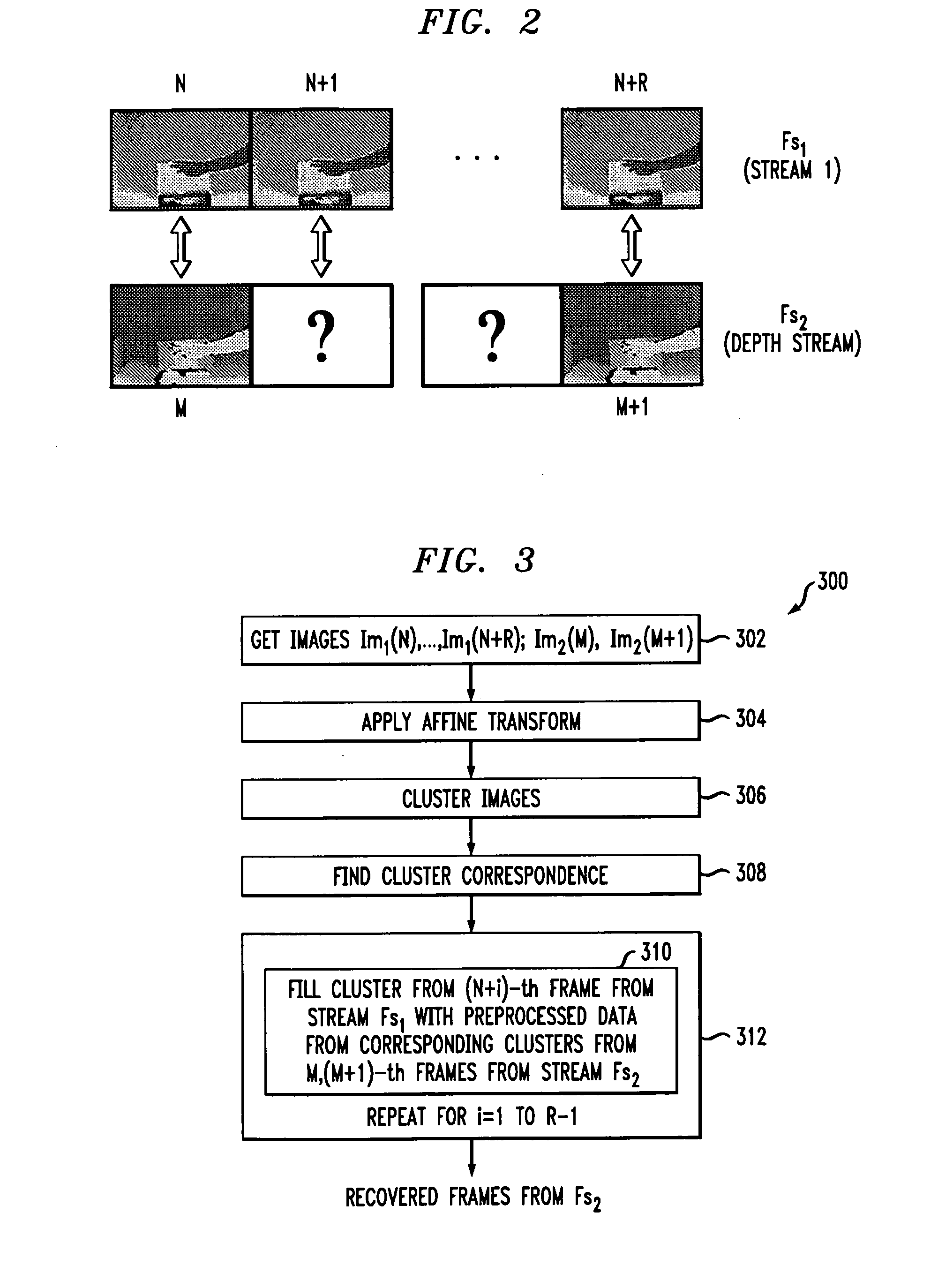 Method and apparatus for increasing frame rate of an image stream using at least one higher frame rate image stream