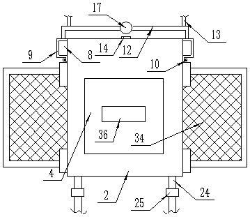 Ground surface leveling and scraping device convenient for restricting range