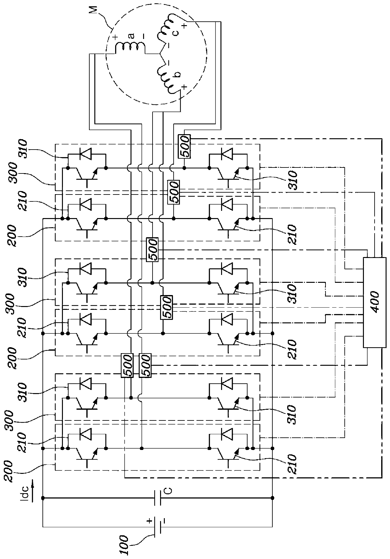 Inverter system for vehicle