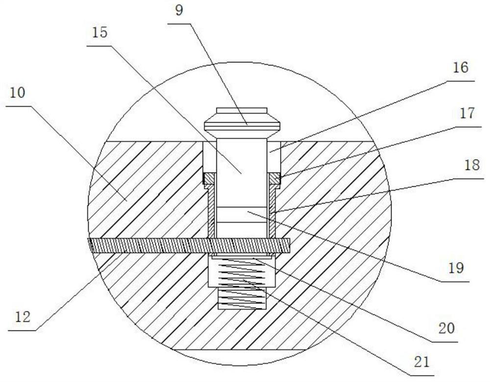 Steering knuckle main pin hole inner end face run-out detection device