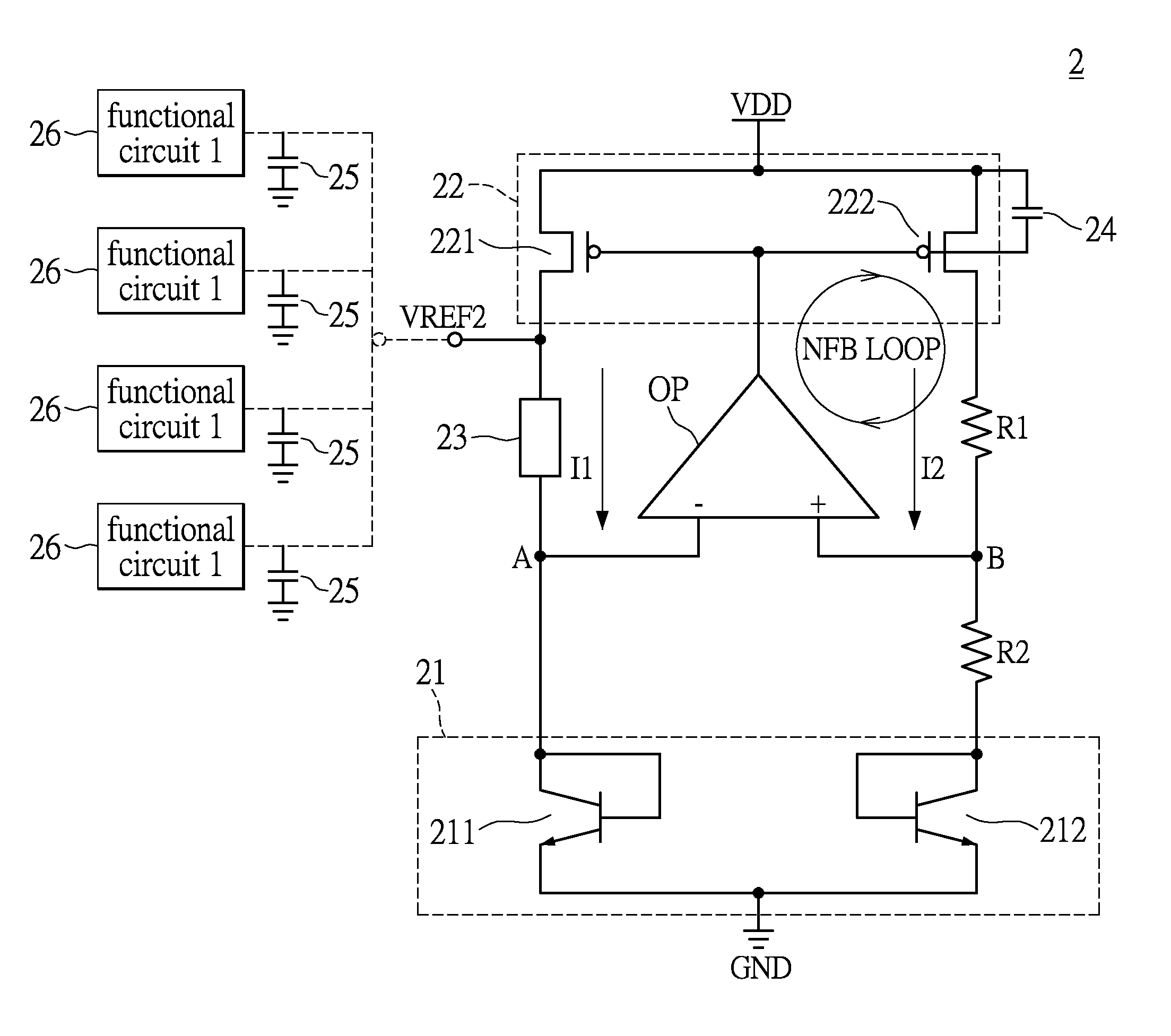 Bandgap reference voltage circuit and electronic apparatus thereof