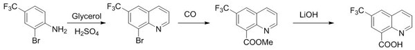 Synthesis method of 6-(trifluoromethyl)quinoline-8-carboxylic acid