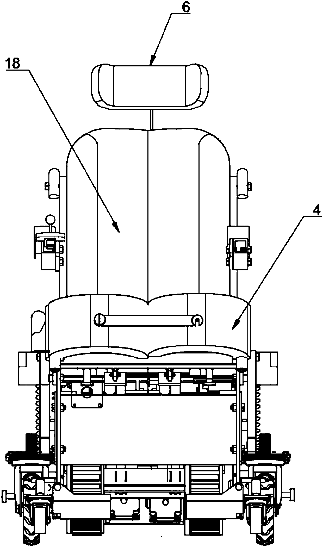 Climbing wheelchair with adjustable climbing structure