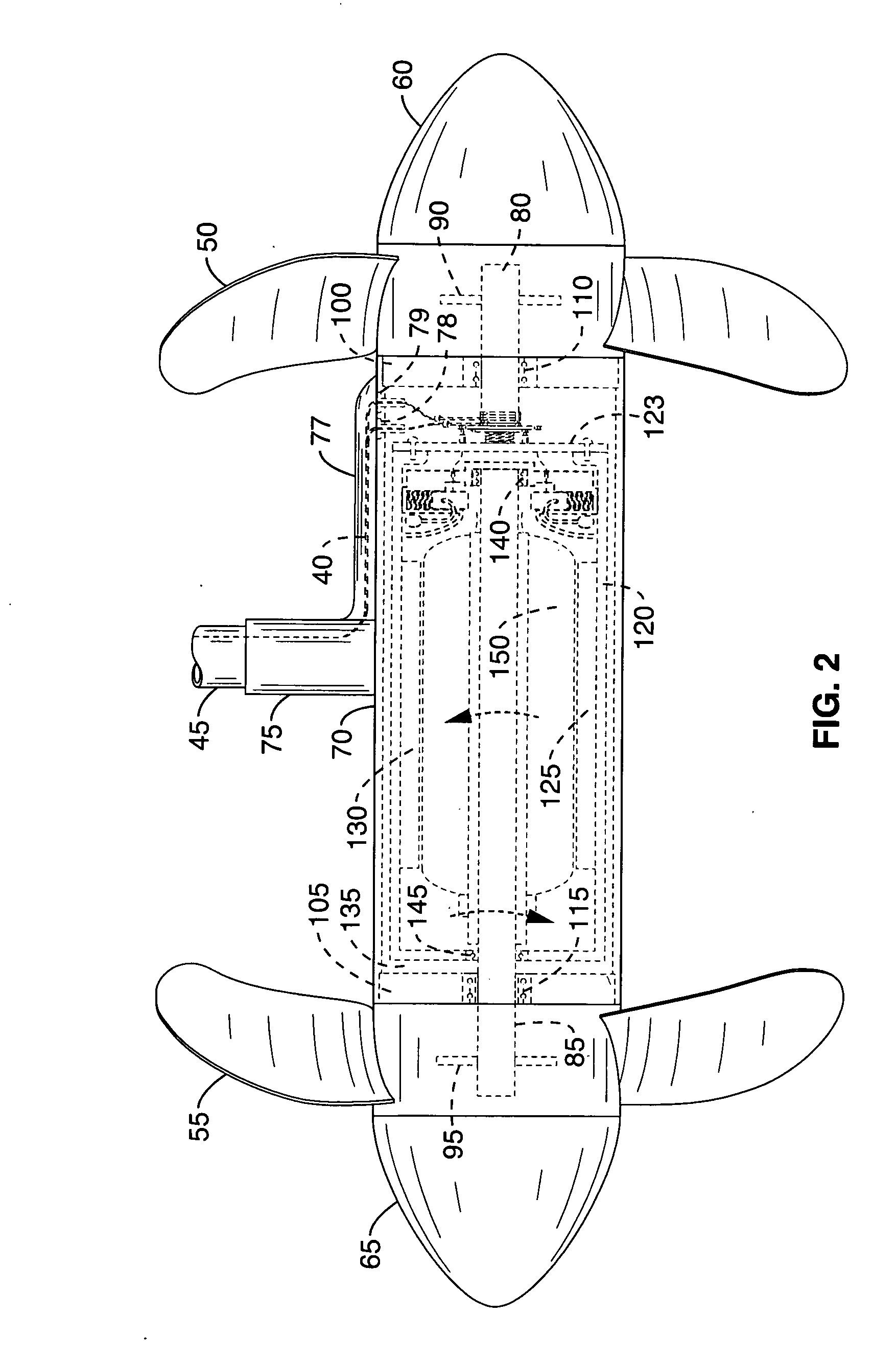 Increased efficiency counter-rotating electric motor for propelling a boat