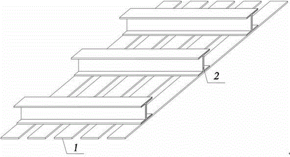 Composite type anti-settling plate basis with railing gaps in bottom plate and manufacturing method thereof