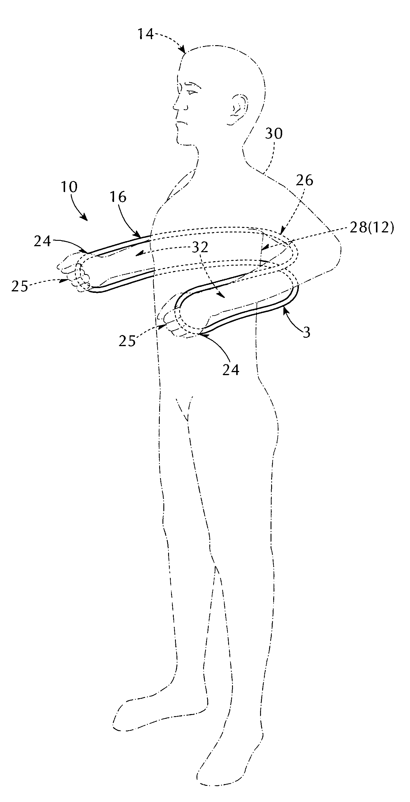 Portable and hand-held device for pulling thoracic vertebrates of a user upwardly and forwardly into vertical alignment