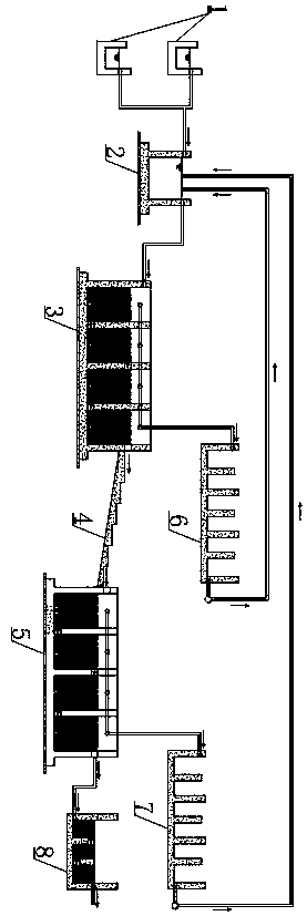 Mine acidic iron-containing wastewater treatment method and system