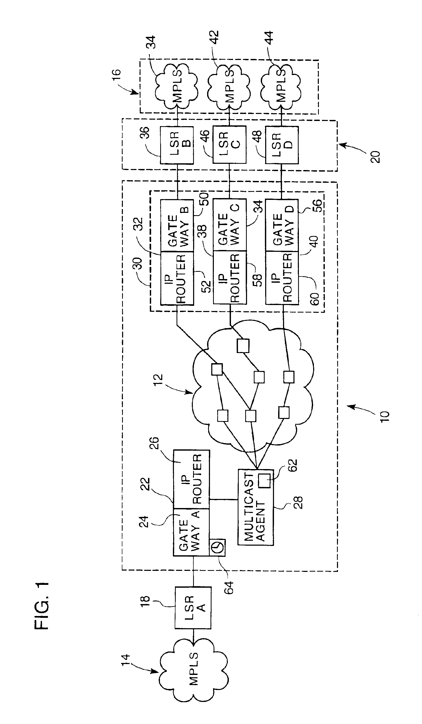 Distributed label switching router