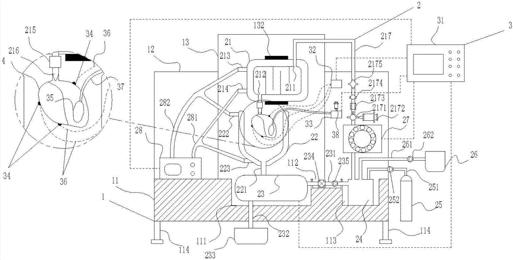 In-vitro heart constant pressure/constant flow perfusion experiment device for cardiological mammals