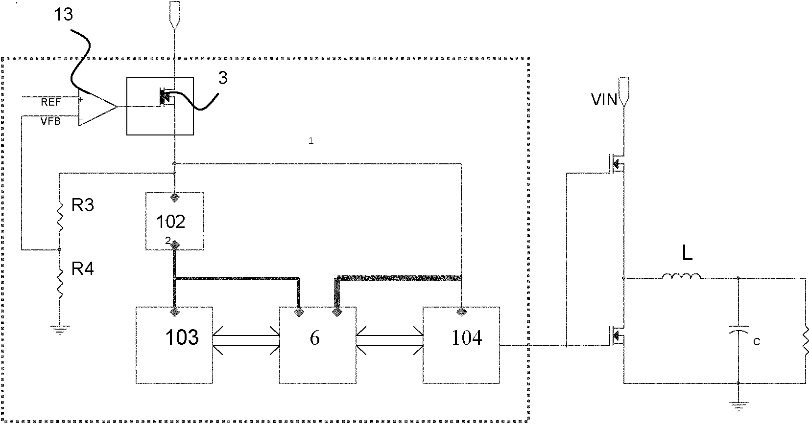 Switching power supply control system of multiple voltage levels