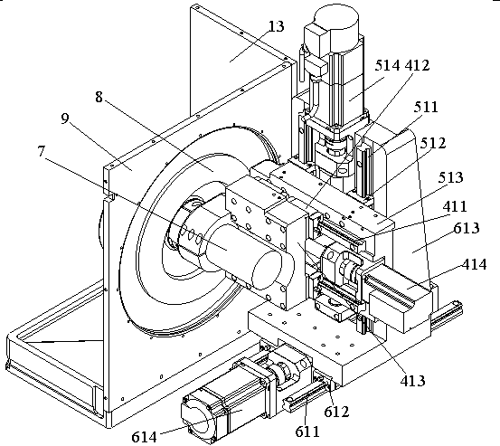 Zirconium-oxide processing equipment and four-axis processing structure