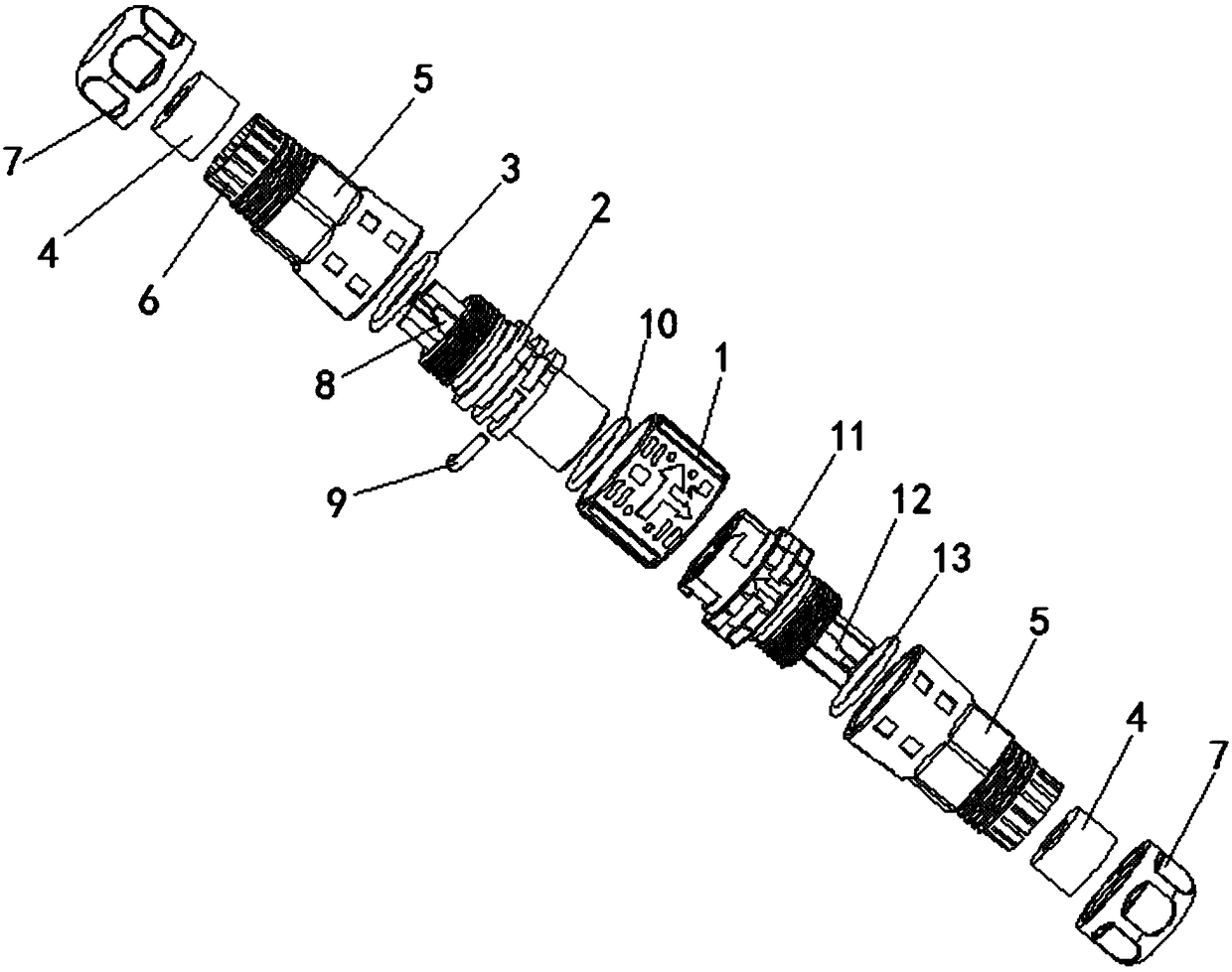 Self-locking waterproof connector