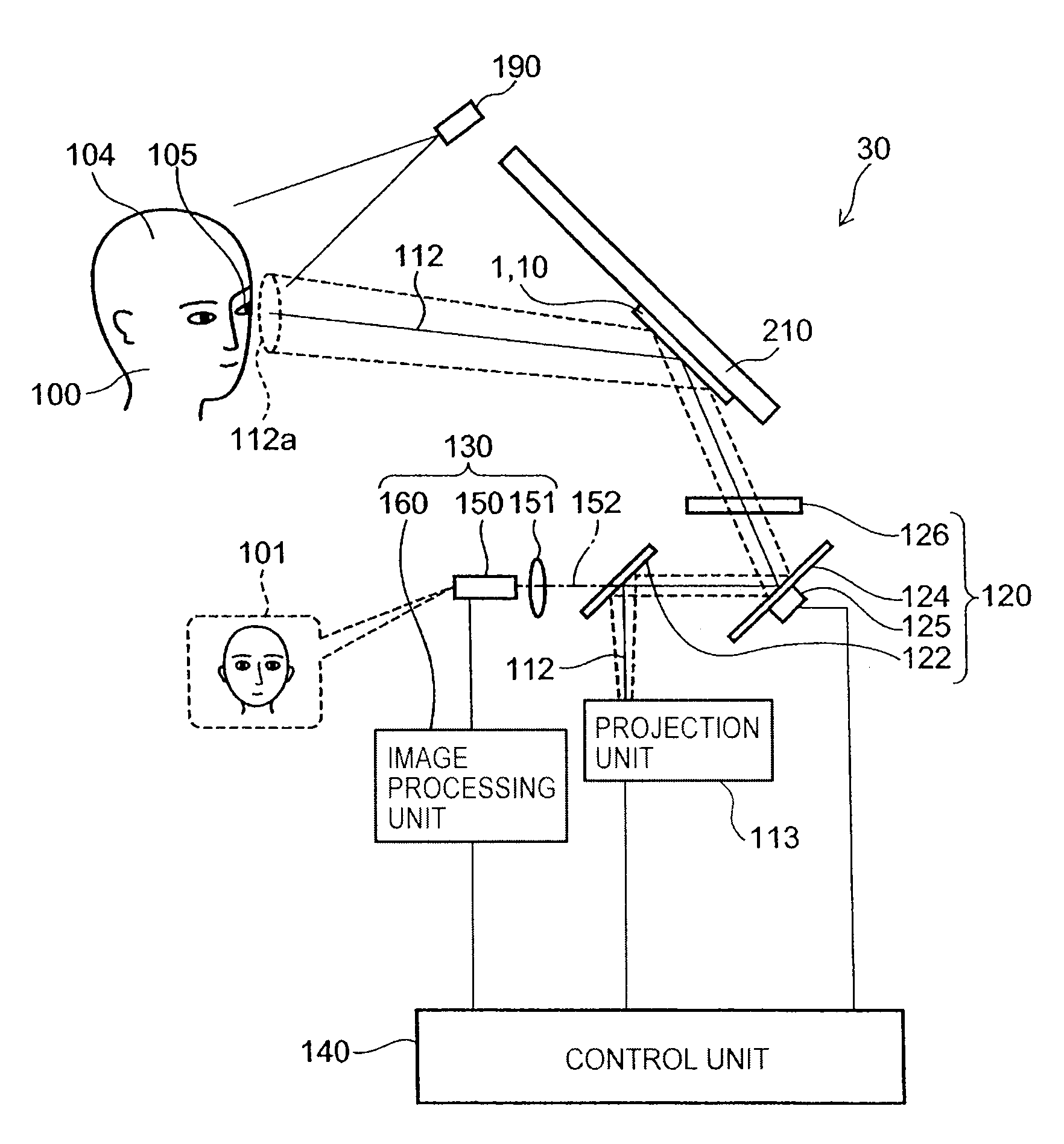 Optical member, display device using the optical member and movable body using the display device