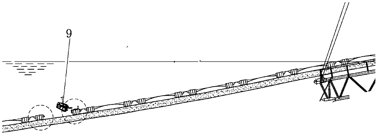 Submarine pipeline floating barrel mounting and recycling method