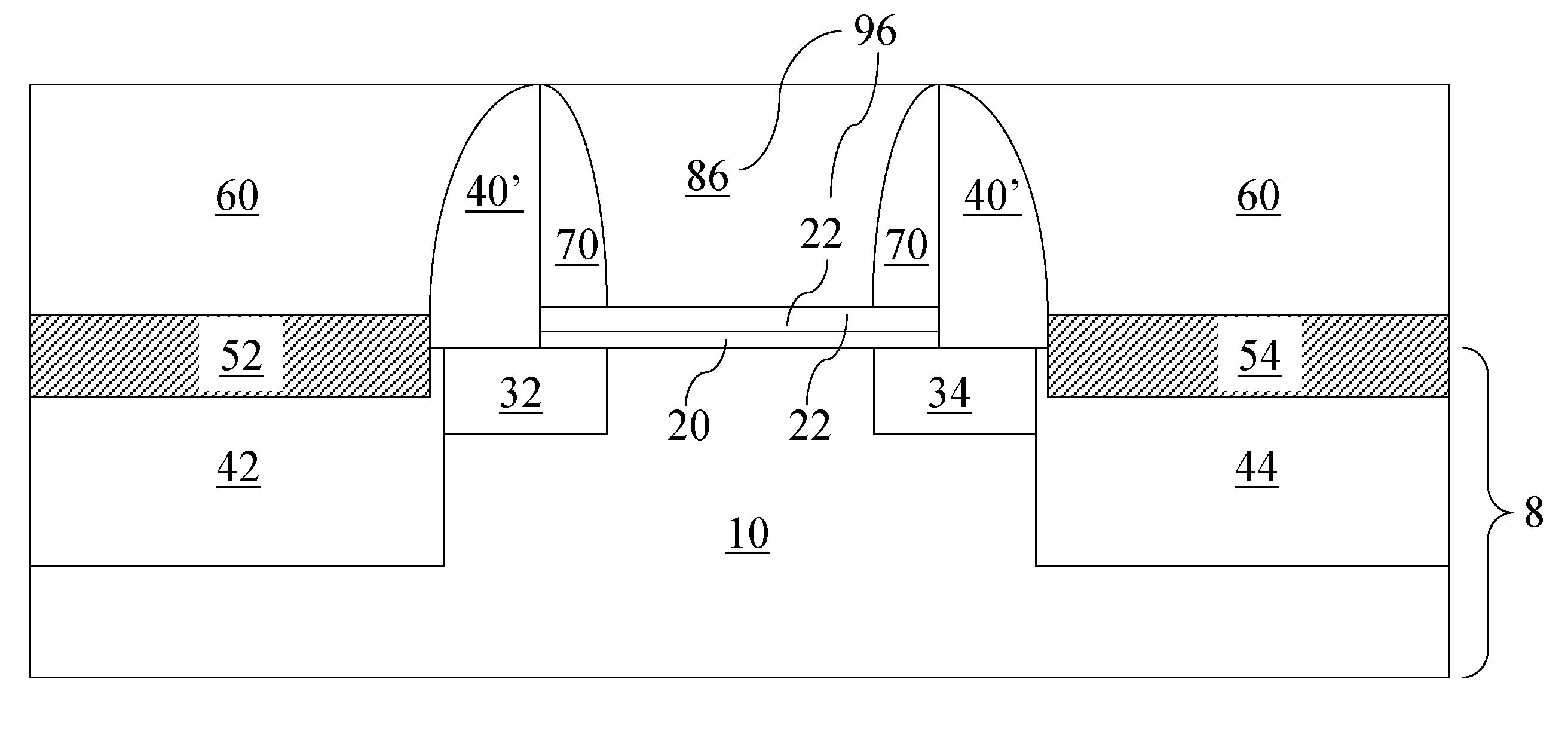 Field effect transistor with reduced overlap capacitance