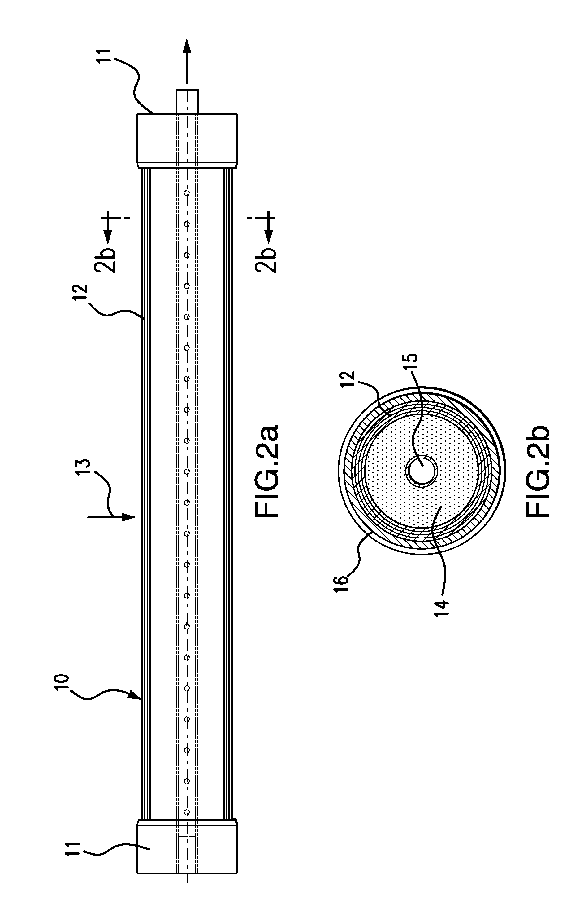 Gas separation membrane module with integrated filter