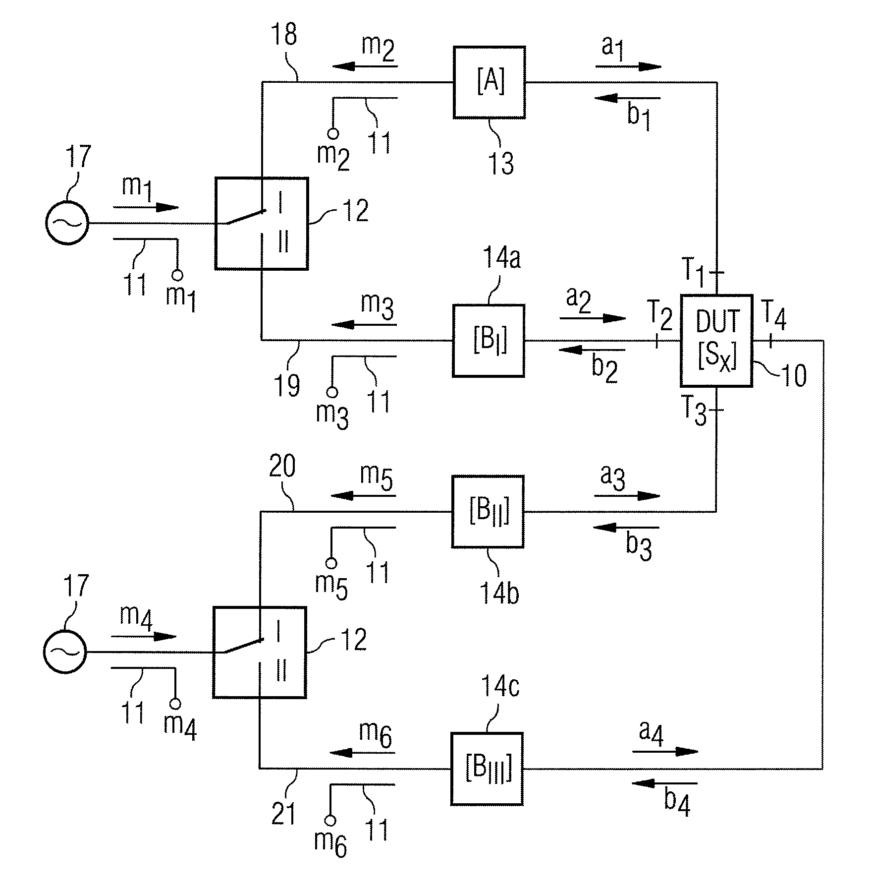 Method for calibration of a vectorial network analyzer having more than two ports