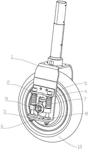 Front damping system applied to scooter