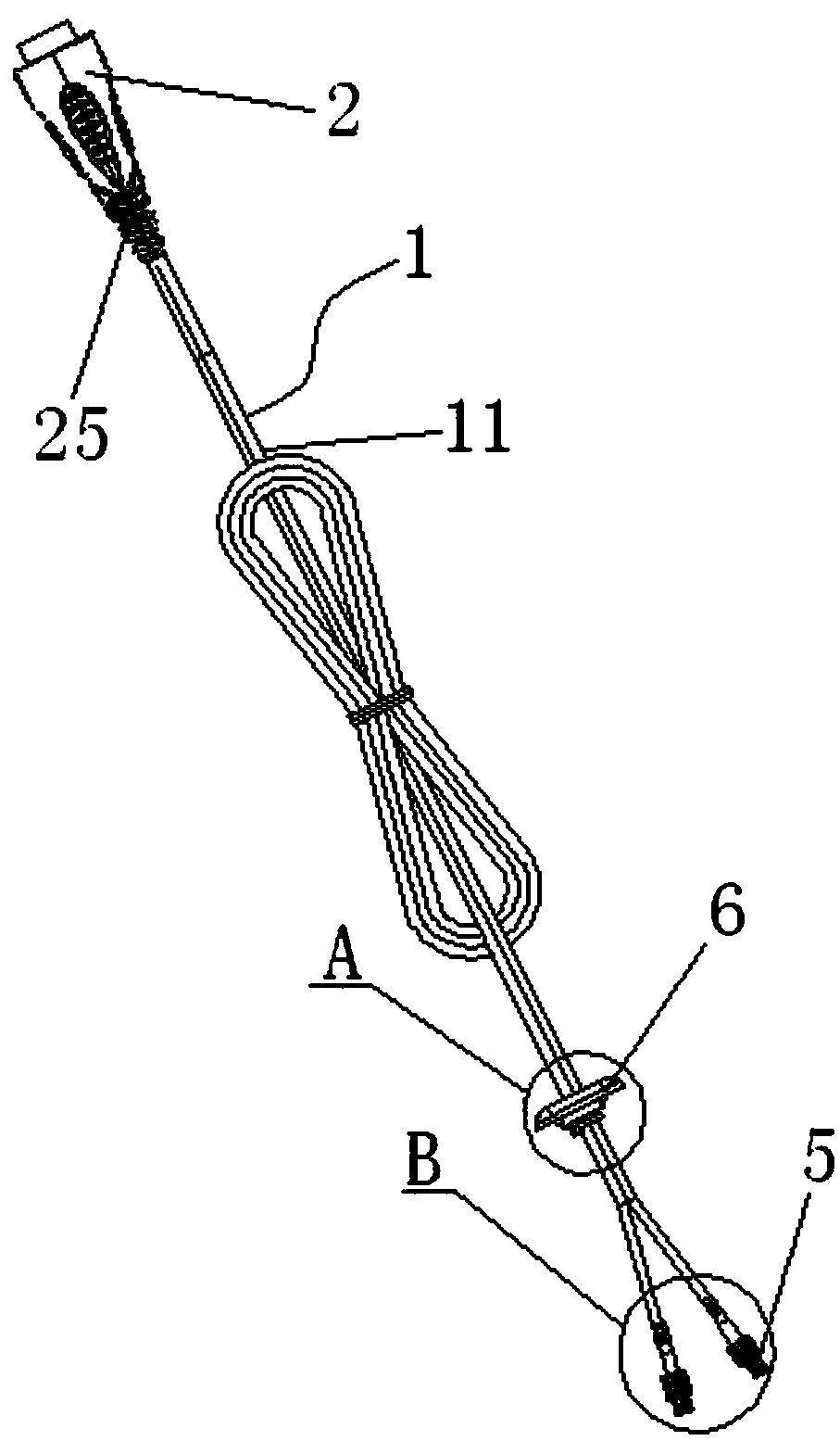 Integrated dual-head MCX connection line